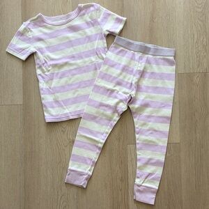 4T Cat & Jack Purple Striped Pajama Set